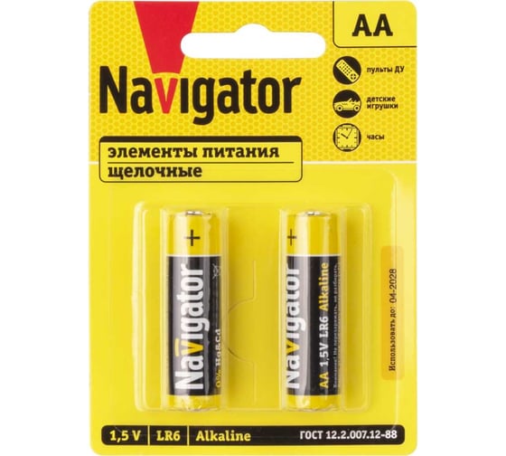 Изображение товара Элемент питания Navigator 93 964 NBT-NPE-LR6-BP2 93964