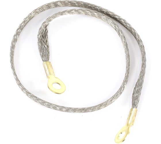 Изображение товара Провод массы VOLTON 60 см косичка сечение 16/24 медь, луж. клемма-латунь VLTPML601624