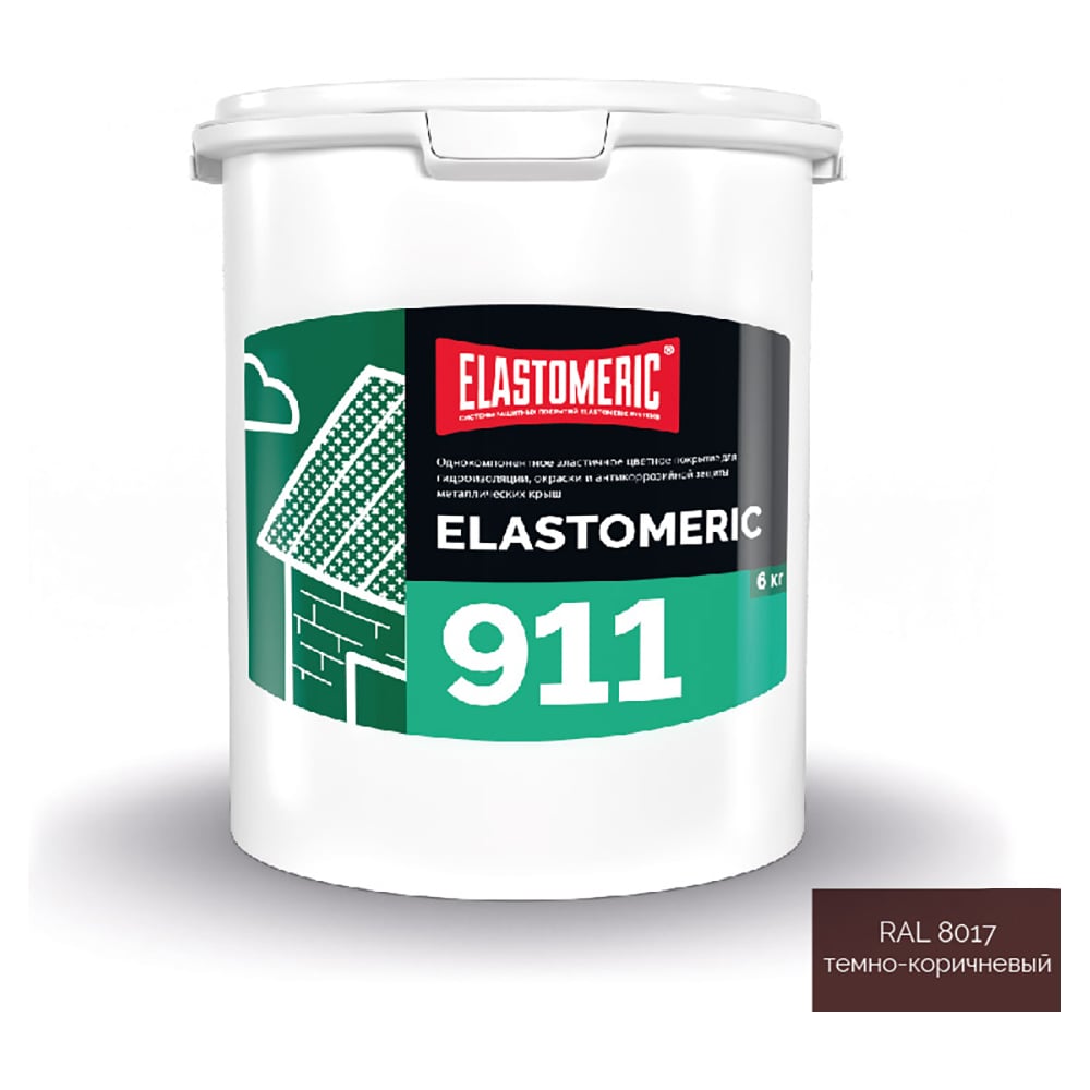Изображение товара Кровельная мастика Elastomeric Systems 6кг коричневая для металлa и гидроизоляции
