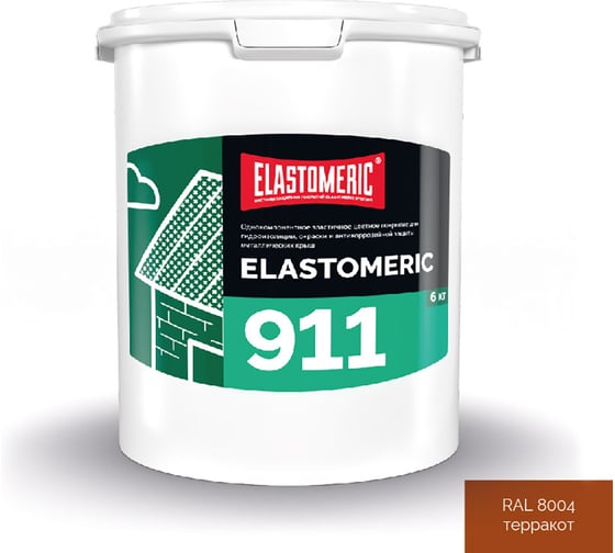 Изображение товара Мастика Elastomeric Systems акриловая для крыши 6кг терракотовый elastomeric-911 8004003