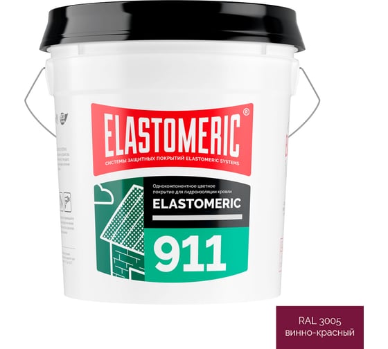 Изображение товара Мастика Elastomeric Systems гидроизоляционная 20кг винно-красный elastomeric-911 3005002