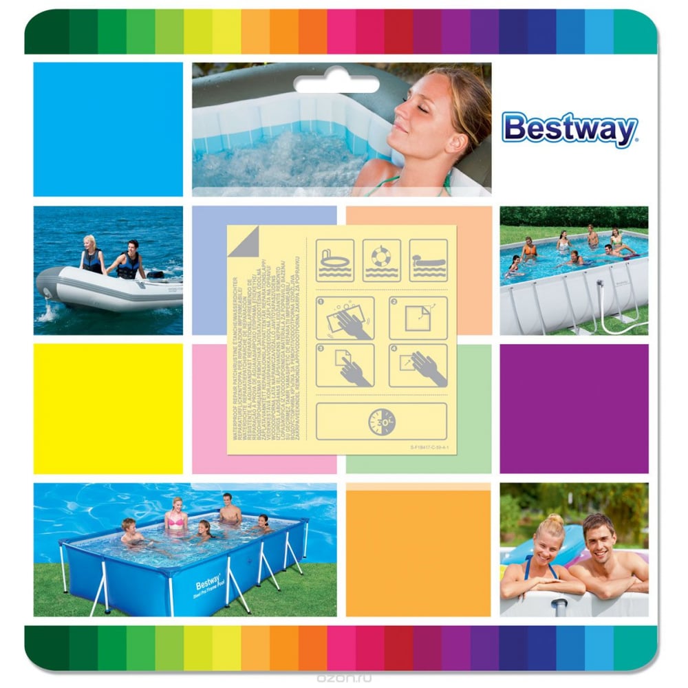 Водостойкий ремонтный набор BestWay бассейн каркасный кирпич bestway 549х132 см набор 56886