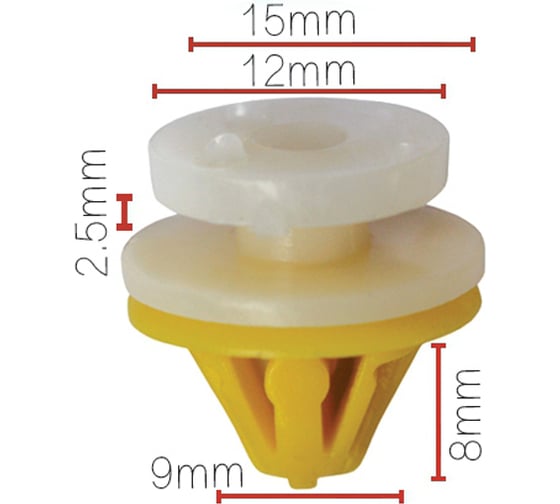 Изображение товара Клипса крепежная для а/м Renault, GM обшивки двери 93176656, 4414720, 10 шт Nord-Yada 909483
