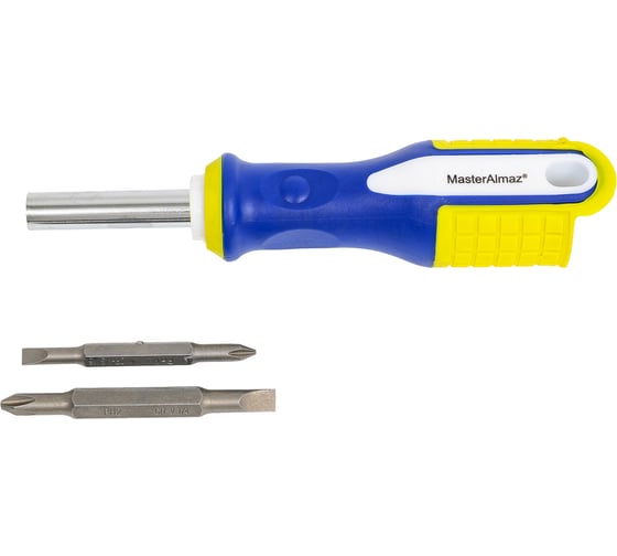 Изображение товара Наборная отвертка 6 в 1 МастерАлмаз SL 5mm SL 6mm PH1 PH2 HEX 6mm 8mm 10504015