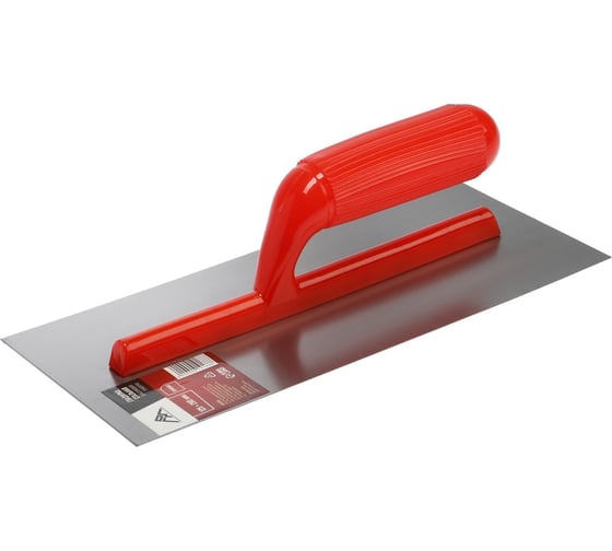 Изображение товара Гладилка ЛОМ стальная, пластиковая рукоятка, прямая, 125x280 мм 9919188