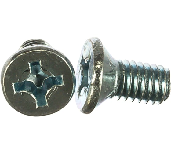 Изображение товара Потайной винт КРЕП-КОМП цинк DIN965 6х12 70шт вп612мф