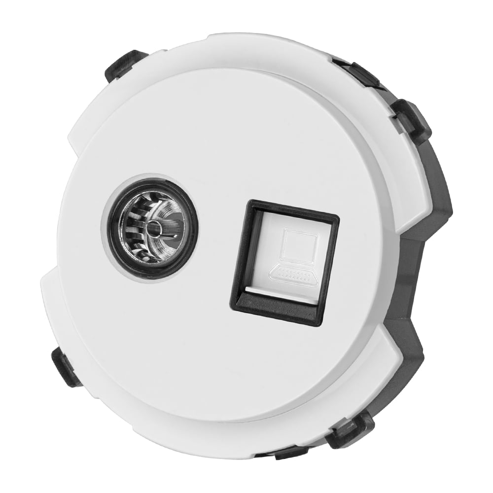 Изображение товара Розетка TDM ELECTRIC RJ45 + TV оконечная белая Байкал