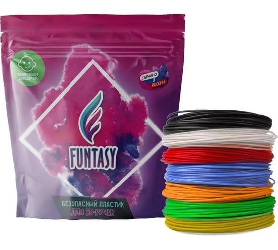 Изображение товара Набор для 3д ручек Funtasy abs-пластик, 7 цветов по 10 метров ABS-SET-7-10