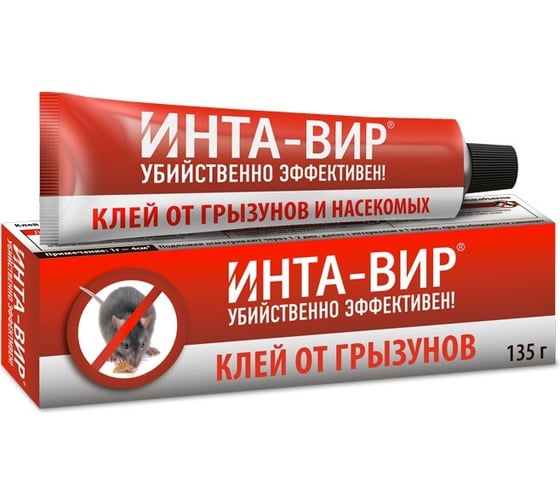 Изображение товара Клей от грызунов и насекомых Инта Вир в тубе 135г Сз0200ИНТ08