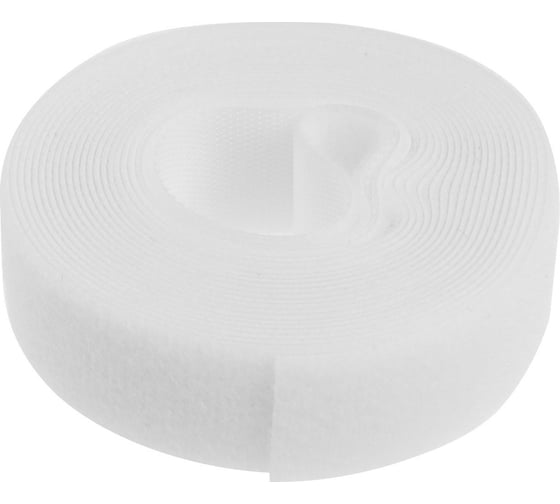 Изображение товара Лента-липучка для проводов ТУНДРА 3000x20x1,5 мм, цвет белый, 1 шт. 9579996