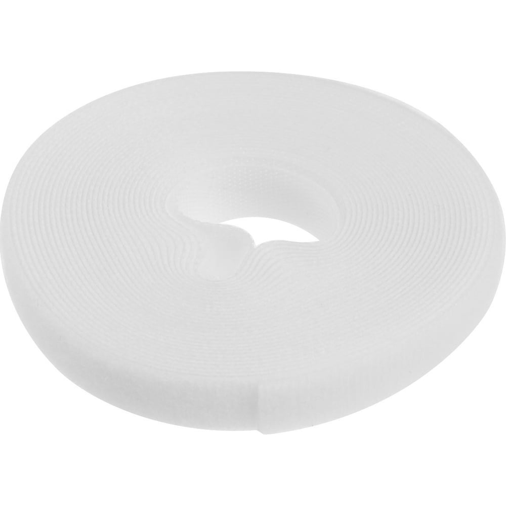 Изображение товара Лента-липучка для проводов ТУНДРА 5000x10x1,5 мм белая