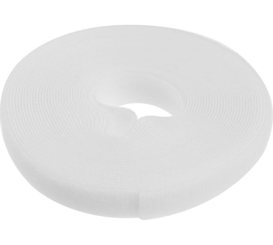 Изображение товара Лента-липучка для проводов ТУНДРА 5000x10x1,5 мм, цвет белый, 1 шт. 9579995