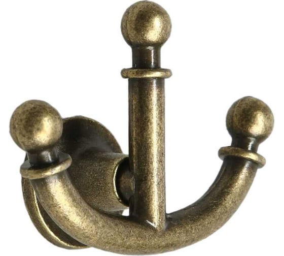 Изображение товара Мебельный крючок ТУНДРА VINTAGE 121, трехрожковый, цвет бронза 9917528