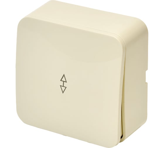 Изображение товара 1-клавишный переключатель открытой установки STEKKER 250в, 10а, ip20, серия софия, слоновая кость, msw10-12-04, 49478