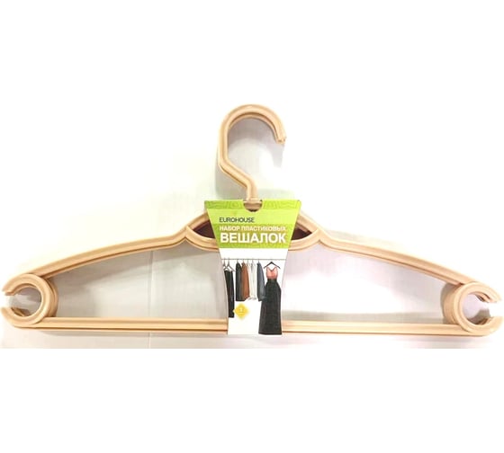 Изображение товара Набор пластиковых вешалок EUROHOUSE 3 шт, 38x18 см 15985