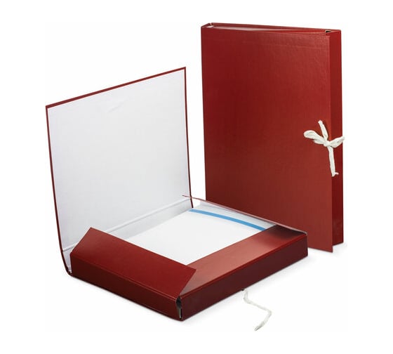 Изображение товара Папка архивная для бумаг ОФИСМАГ А4 225x310 мм, 30 мм, 2 завязки, бумвинил, до 250 листов 120253