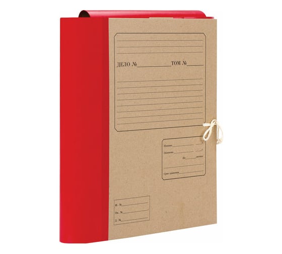 Изображение товара Папка архивная для бумаг ОФИСМАГ А4 225x310 мм, 120 мм, 4 завязки, крафт, корешок - бумвинил 123204