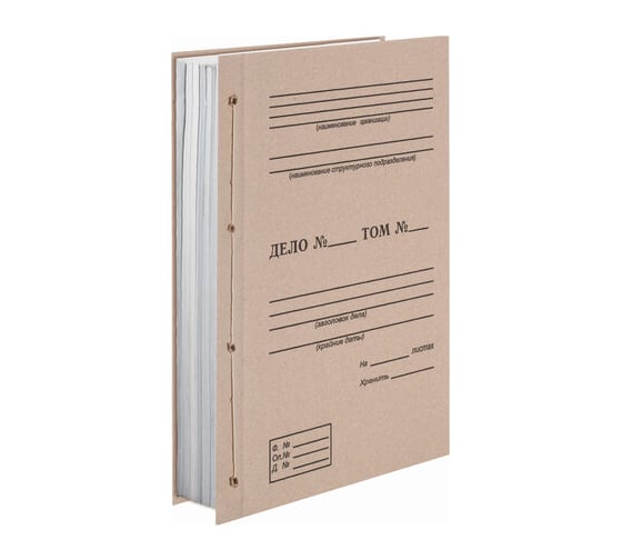 Изображение товара Крышки переплетные картонные ОФИСМАГ А4 305x220 мм, комплект 100 шт, обложка Дело - 50 шт, задник - 50 шт 112163