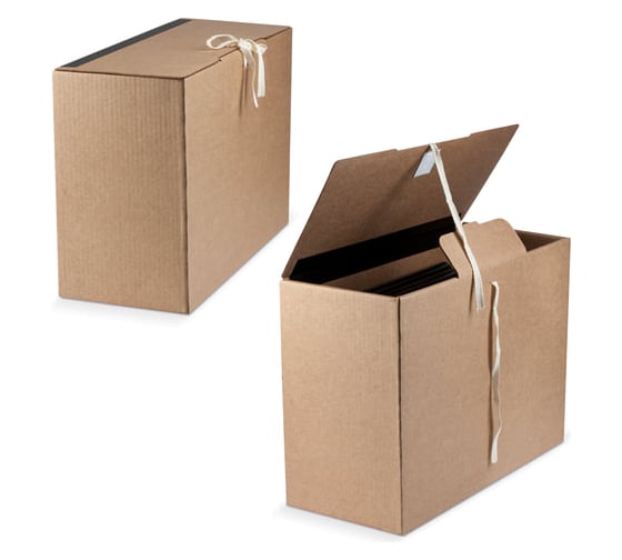 Изображение товара Короб архивный ОФИСМАГ 380x280x170 мм, 2 завязки, гофрокартон, до 1600 листов 126520