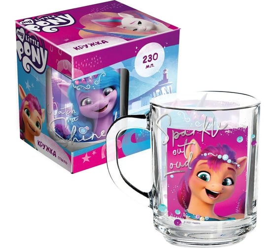 Изображение товара Кружка ND Play мой маленький пони: фильм 2, сияй, в подарочной упаковке, 230 мл, стекло 299007