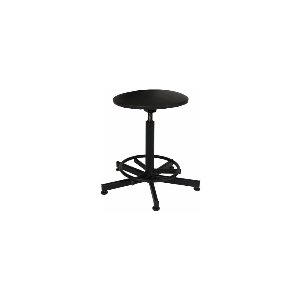 Изображение товара Стул кассира ОФИСМАГ Ресепшен Рс37 без спинки кожзам черный