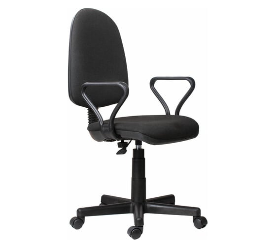 Изображение товара Кресло ОФИСМАГ Prestige, с подлокотниками, черное 531491