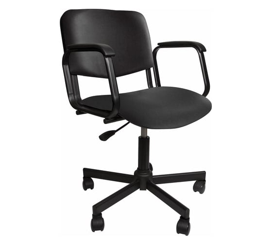 Изображение товара Кресло ОФИСМАГ Кр08, с подлокотниками, кожзаменитель, черное 531636