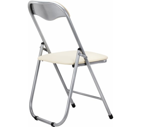Изображение товара Стул складной для дома и офиса ОФИСМАГ Рс04, серебристый каркас, кожзам бежевый 532042
