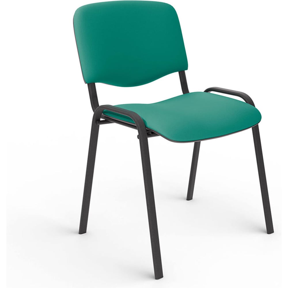 Изображение товара Офисный стул Изо ОФИСМАГ черный каркас зеленая ткань классика
