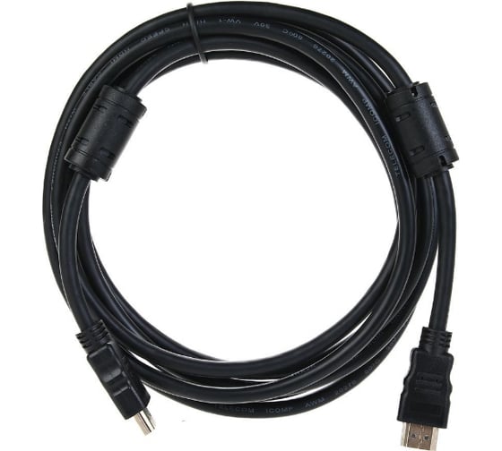 Изображение товара Кабель Telecom HDMI-19M --- HDMI-19M, ver 2.0+3D/Ethernet, 2 фильтра, 3m TCG200F-3M
