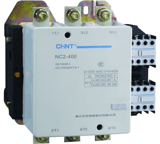 Изображение товара Контактор CHINT NC2-400 400А, катушка 400В AC, AC-3 (R) 236166