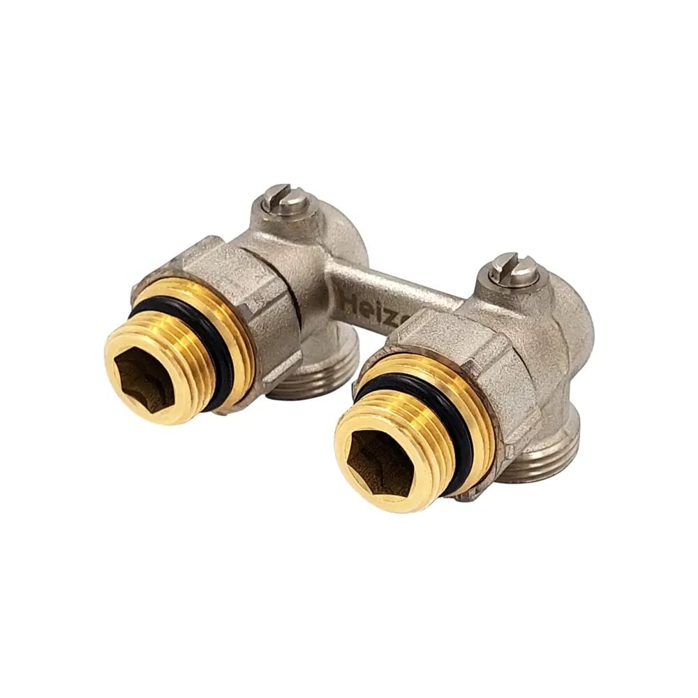 Изображение товара Н-образный запорный клапан Heizen с адаптером 3/4" x 1/2"
