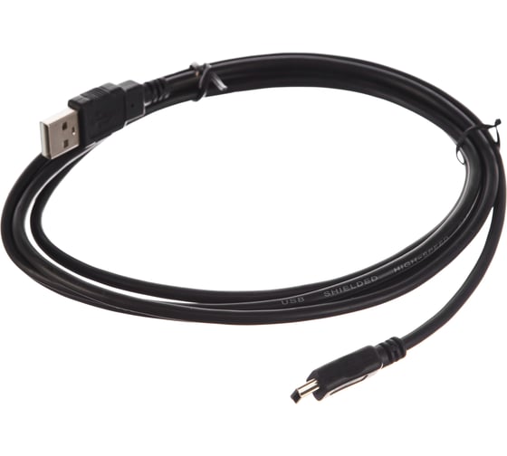 Изображение товара Кабель Telecom USB 2.0 A--mini-B 5P 1,8м, чёрный TC6911BK-1.8M