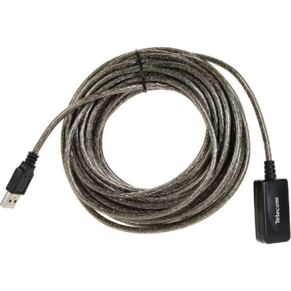 Удлинительный активный кабель Telecom кабель удлинительный антенный 9 5mm 75 ом тв м тв f 3m telecom ttv9501 3m