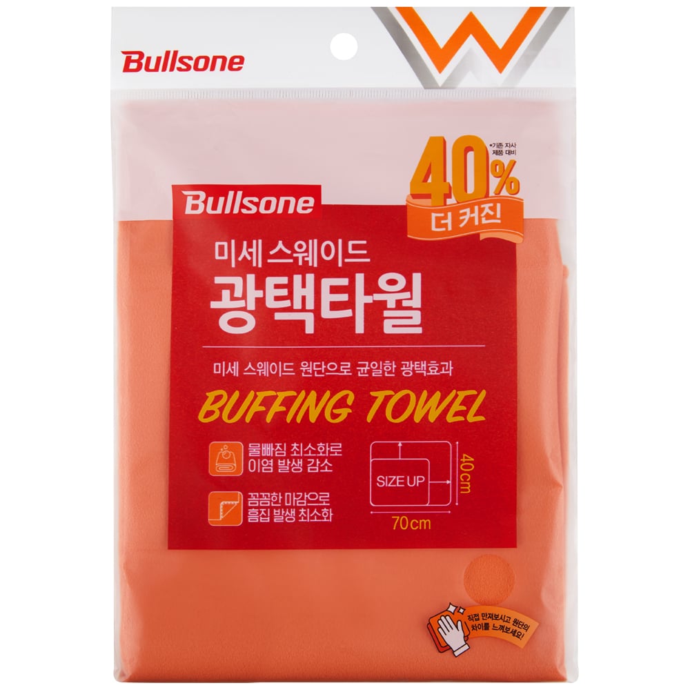 Изображение товара Микрофибра Bullsone для полировки кузова 40х70 см WSH-126-00015