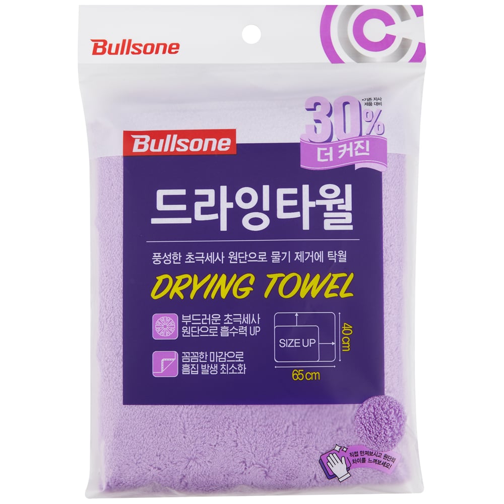 Изображение товара Микрофибра Bullsone для сушки автомобиля 40x65см WSH-126-00013