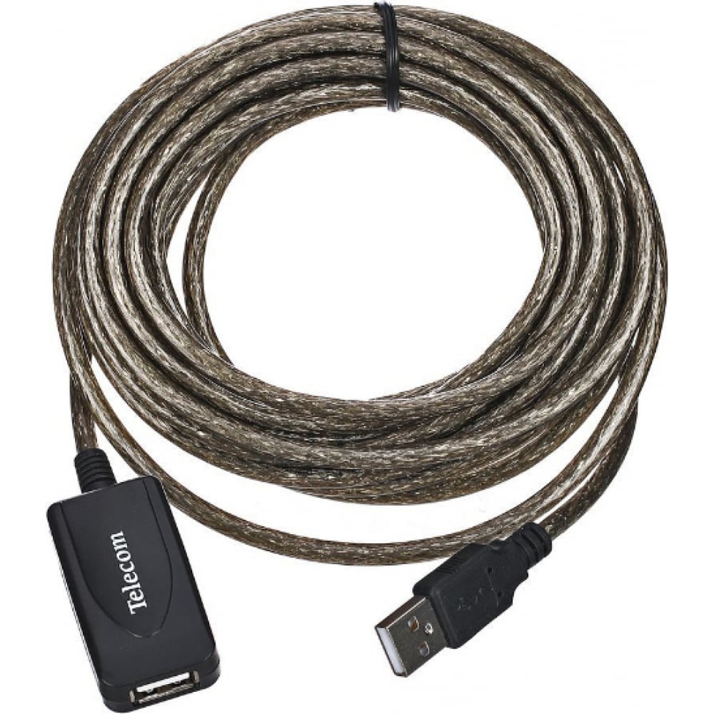 Удлинительный активный кабель Telecom кабель perfeo usb2 0 a вилка micro usb вилка серый длина 1 м бокс u4806