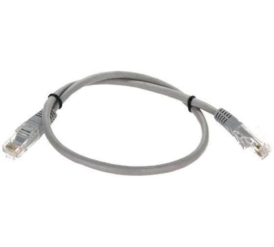 Изображение товара Литой патчкорд Telecom UTP, категория 5е, 0,5м, серый NA102--0.5M