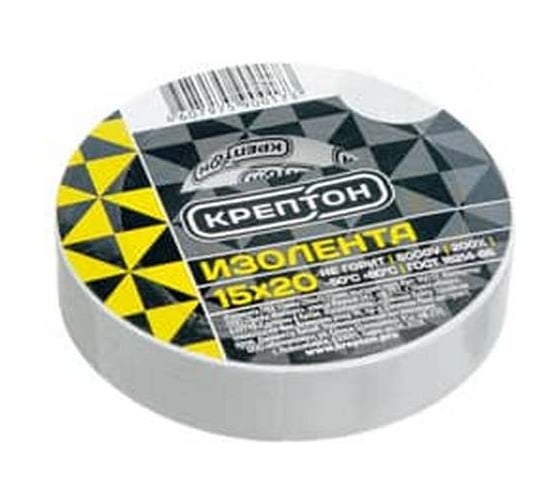 Изображение товара Изолента Крептон 15 мм, 20 м, белая 90017