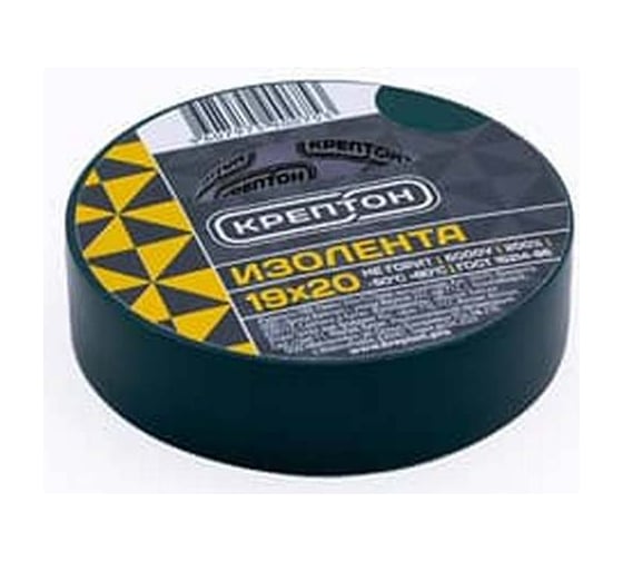 Изображение товара Изолента Крептон 19 мм, 20 м, зеленая 90075