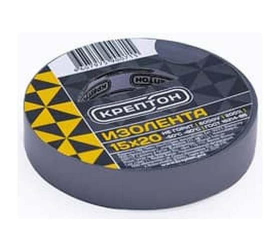 Изображение товара Изолента Крептон 15 мм, 20 м, серо-стальная 90071