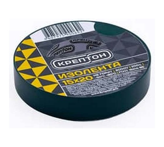 Изображение товара Изолента Крептон 15 мм, 20 м, зеленая 90069