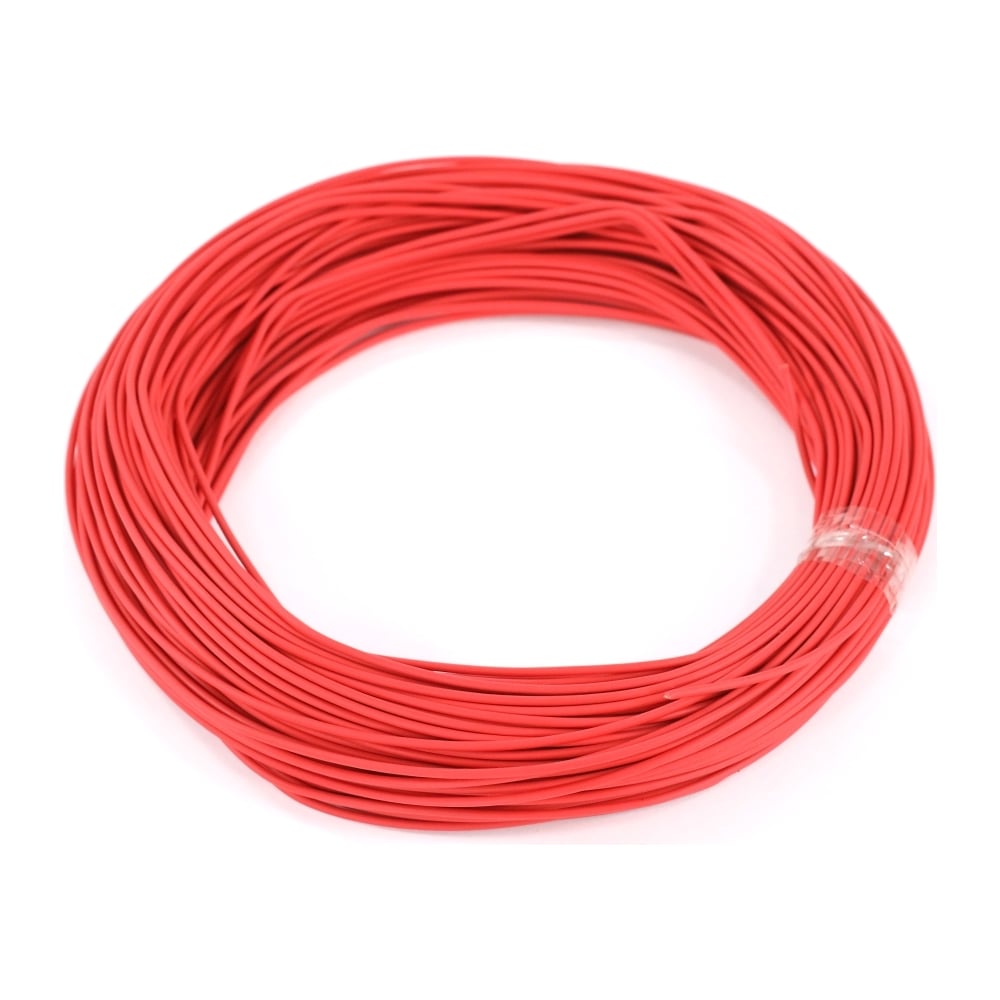 Изображение товара Провод VOLTON ПВАМ 1,0 кв.мм 50м красный электрокабель