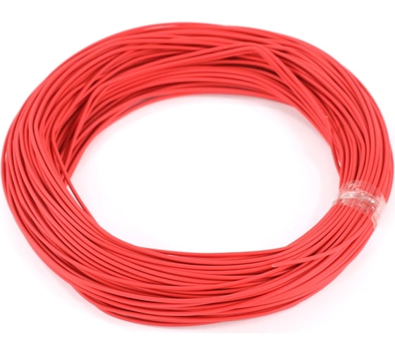 Изображение товара Провод VOLTON ПВАМ 1,0 кв.мм. 50м (красный) VLT400548