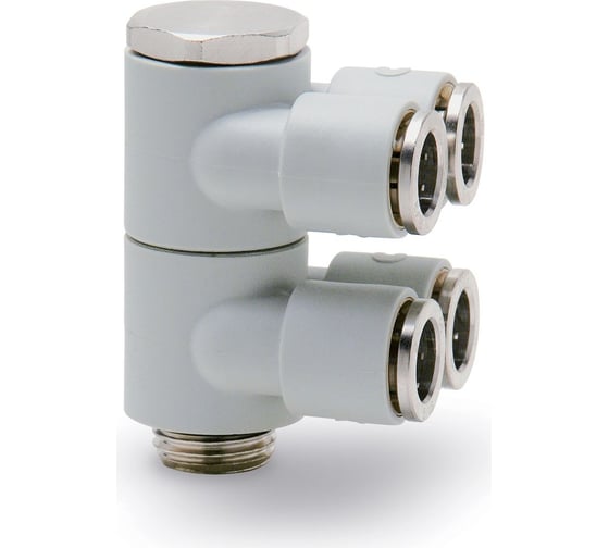 Изображение товара Фитинг технополимер с цанговым зажимом и уплотнительным кольцом 7642 02-8-1/8 Camozzi 54-7642-089456