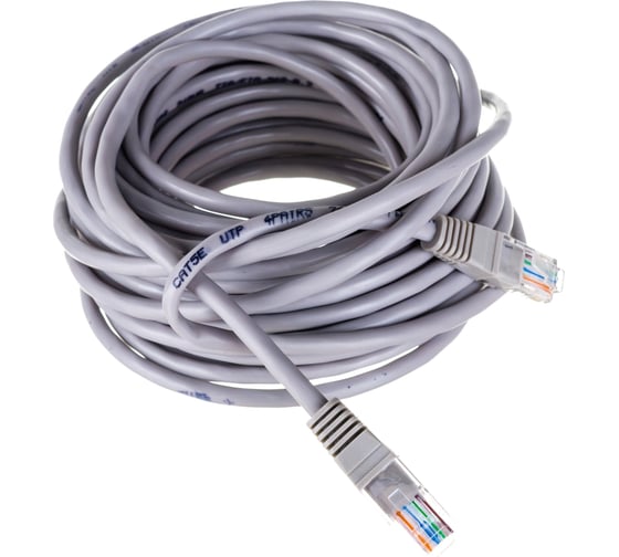 Изображение товара Литой патчкорд Telecom UTP, категория 5е ,10,0м, серый NA102--10M