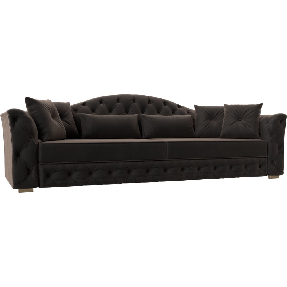 Изображение товара Современный прямой диван Артис Лига диванов с механизмом дельфин и велюровой обивкой