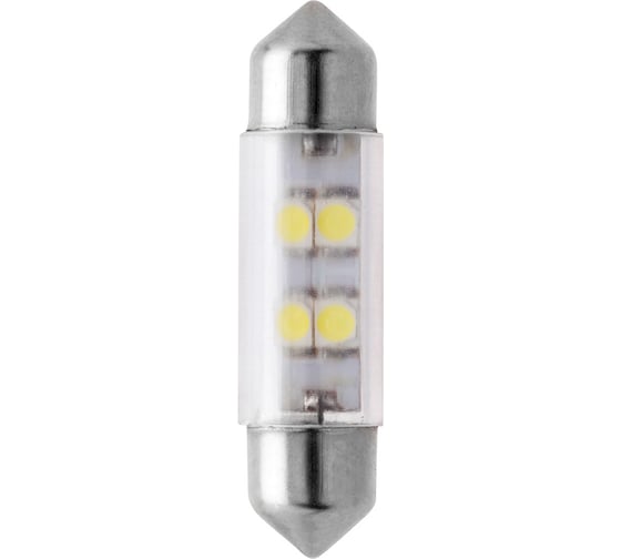 Изображение товара Светодиод МАЯК 24V T11x36 S8.5 4SMD (3528) WHITE (салон, номерн. знак) 4660007272884 24T11x36-W\4SMD3528