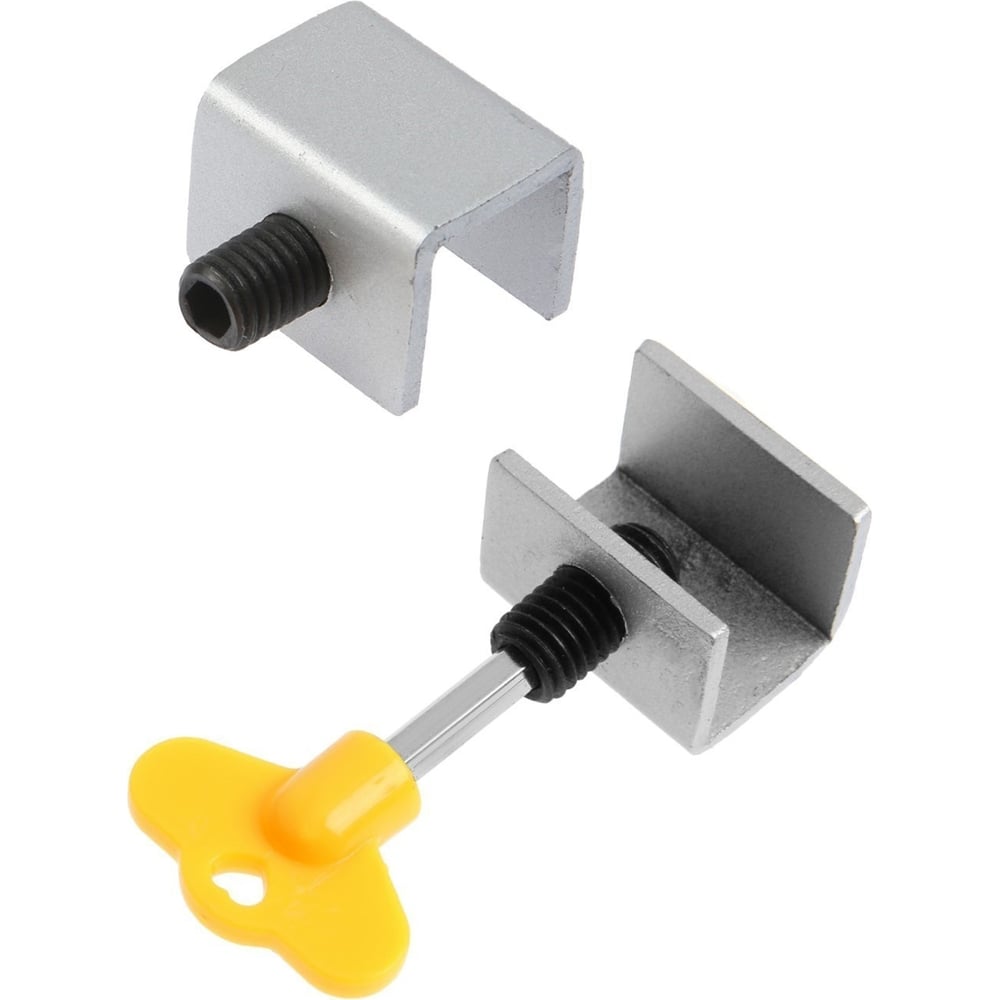 Изображение товара Замок блокирующий для окон ТУНДРА 3x1.7x2.3, серый, нержавеющая сталь