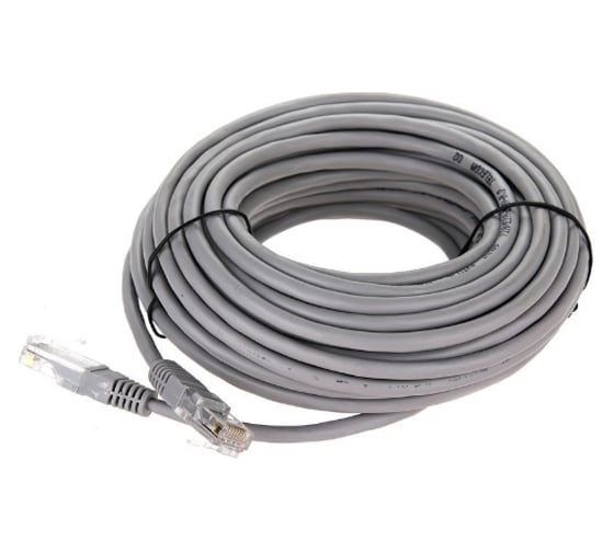 Изображение товара Литой патчкорд Telecom UTP, категория 5е, 15,0м, серый NA102--15M